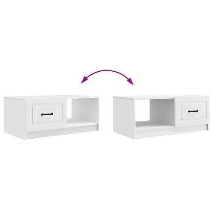 Tavolino da salotto Bianco 90 x 50 x 37 cm Legno ingegnerizzato | homemem39