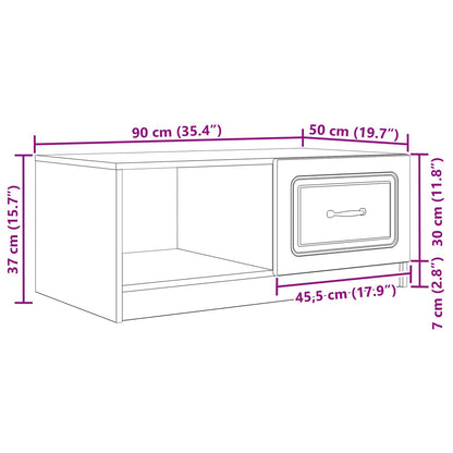Tavolino da salotto Grigio Cemento 90 x 50 x 37 cm | homemem39