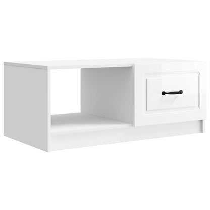 Tavolino da salotto Bianco Lucido 90 x 50 x 37 cm | homemem39