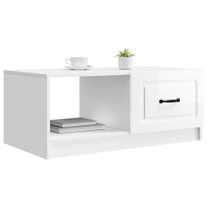 Tavolino da salotto Bianco Lucido 90 x 50 x 37 cm | homemem39