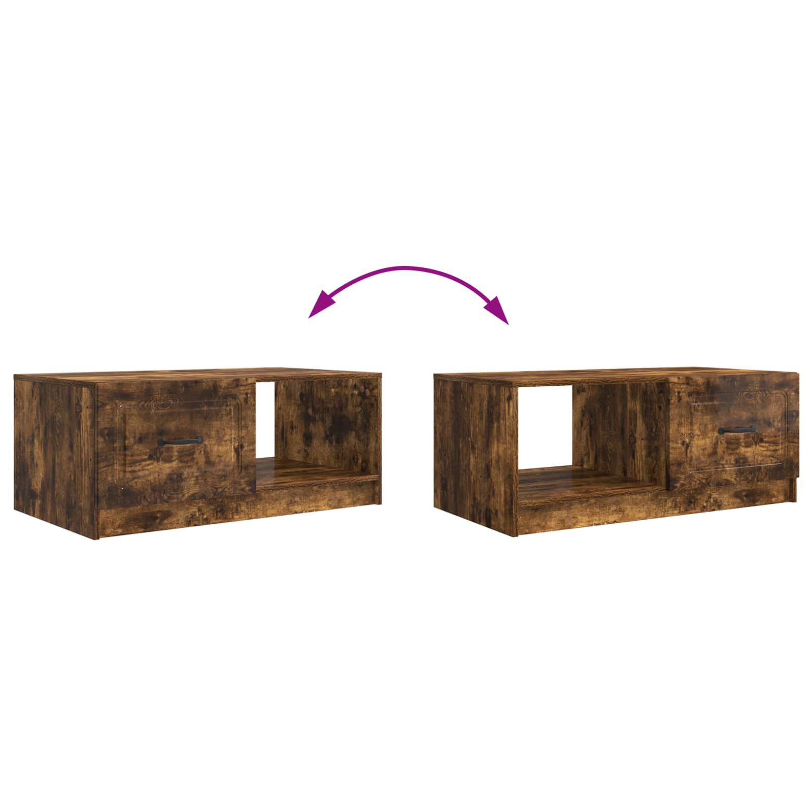 Tavolino da salotto Rovere Fumo 90 x 50 x 37 cm | homemem39