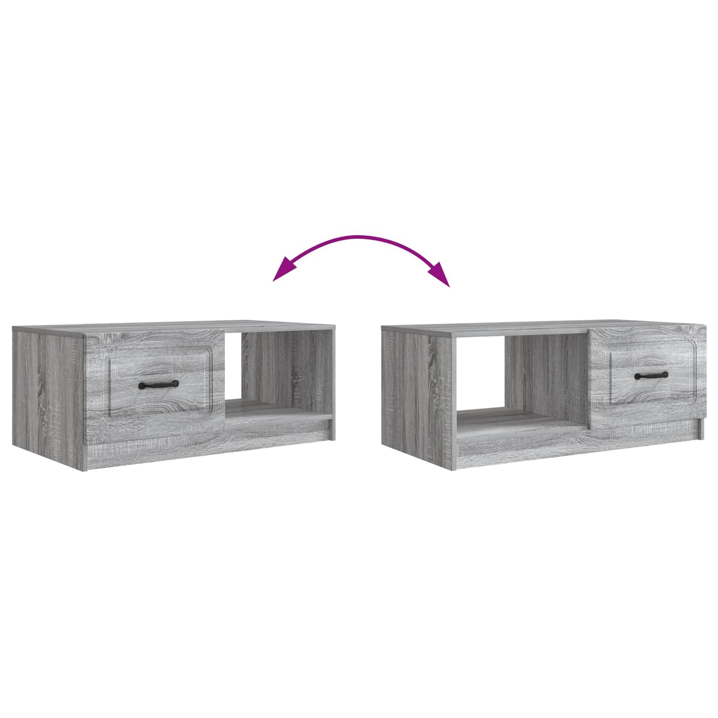 Tavolino da salotto Grigio Sonoma 90 x 50 x 37 cm | homemem39