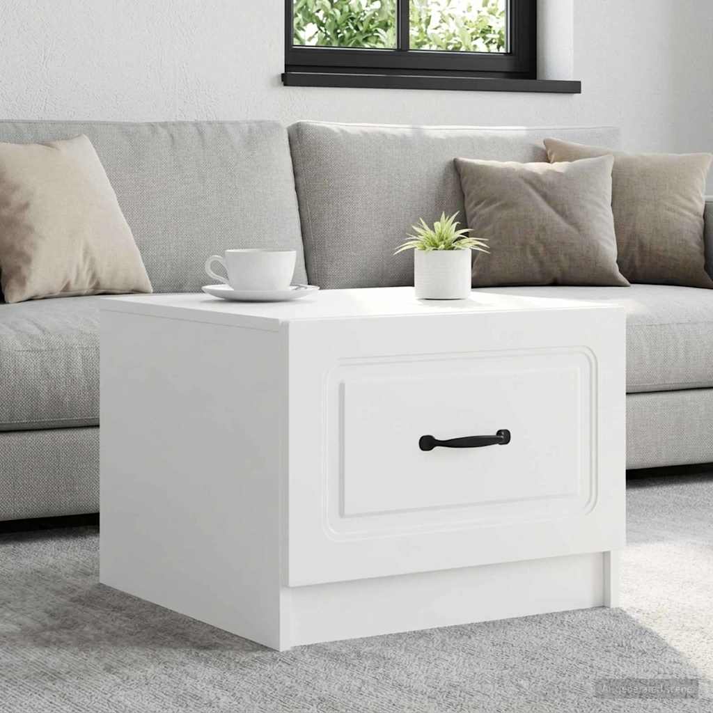 Tavolino da salotto Bianco 49 x 50 x 37 cm Legno ingegnerizzato