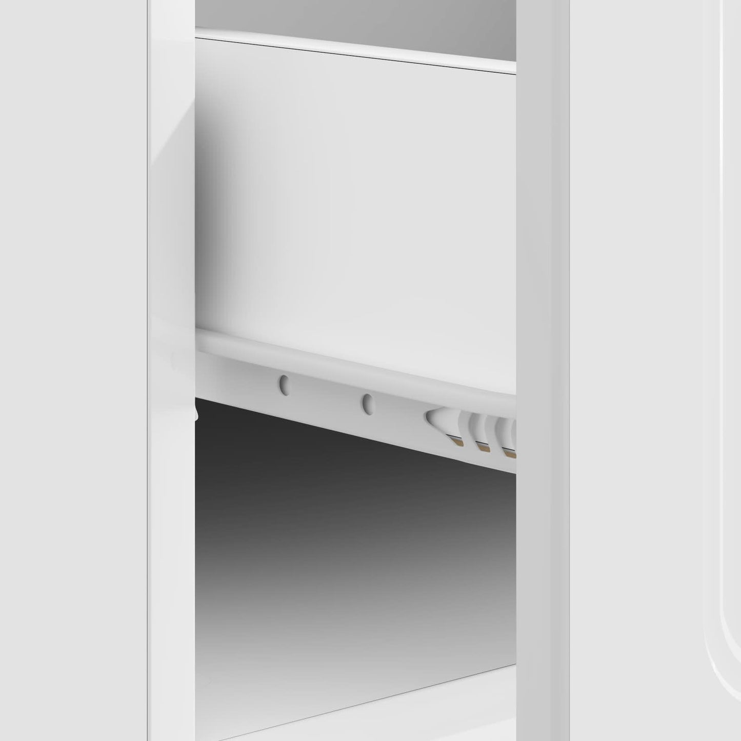 Tavolino da salotto con cassetto Bianco Lucido 49 x 50 x 37 cm | homemem39