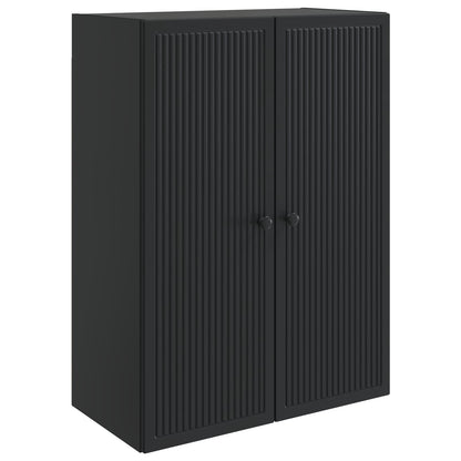 Mobiletto a muro Nero 66 x 34,5 x 90 cm Legno ingegnerizzato | homemem39