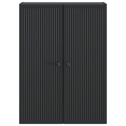 Mobiletto a muro Nero 66 x 34,5 x 90 cm Legno ingegnerizzato | homemem39
