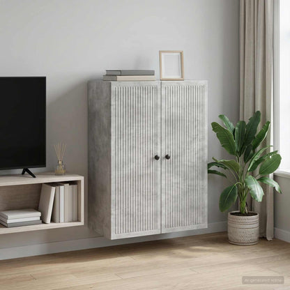 Mobiletto a muro Grigio Cemento 66 x 34,5 x 90 cm