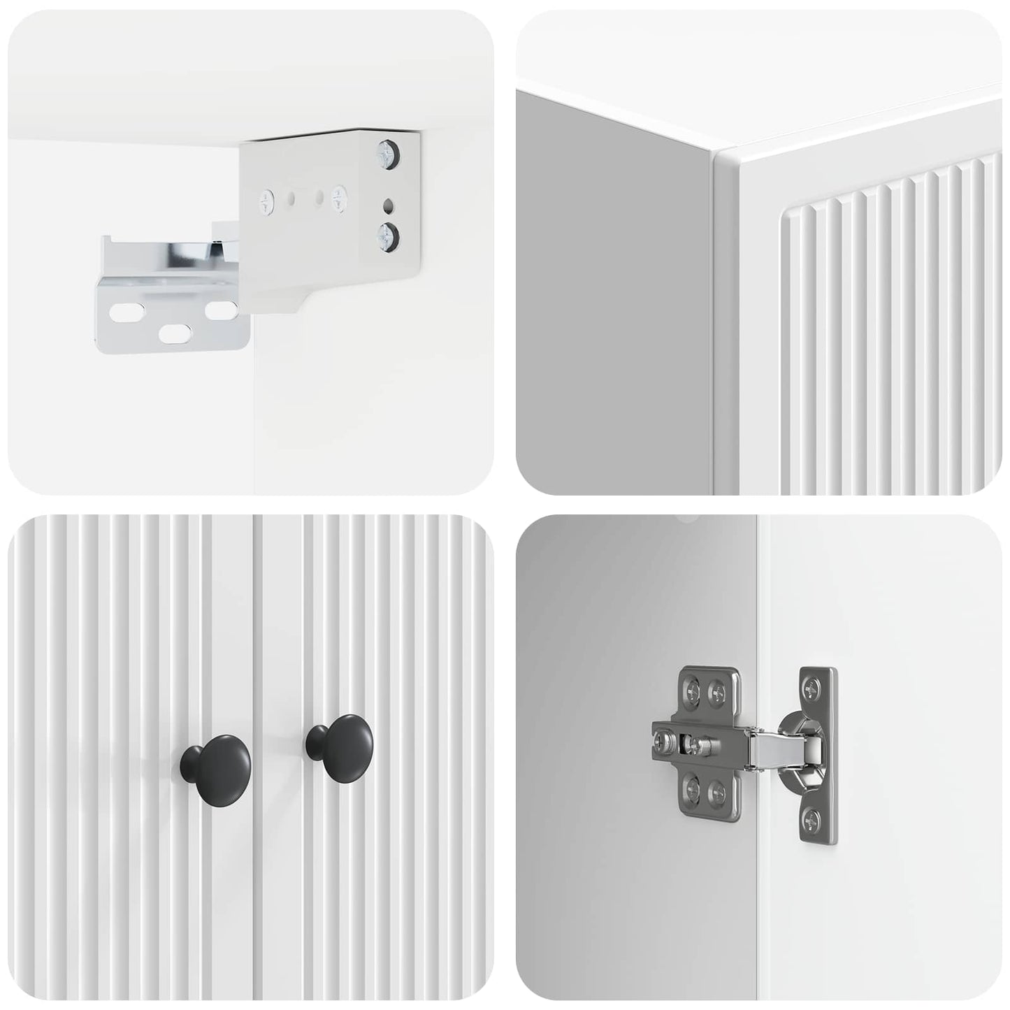 Mobiletto a muro Bianco Lucido 66 x 34,5 x 90 cm | homemem39