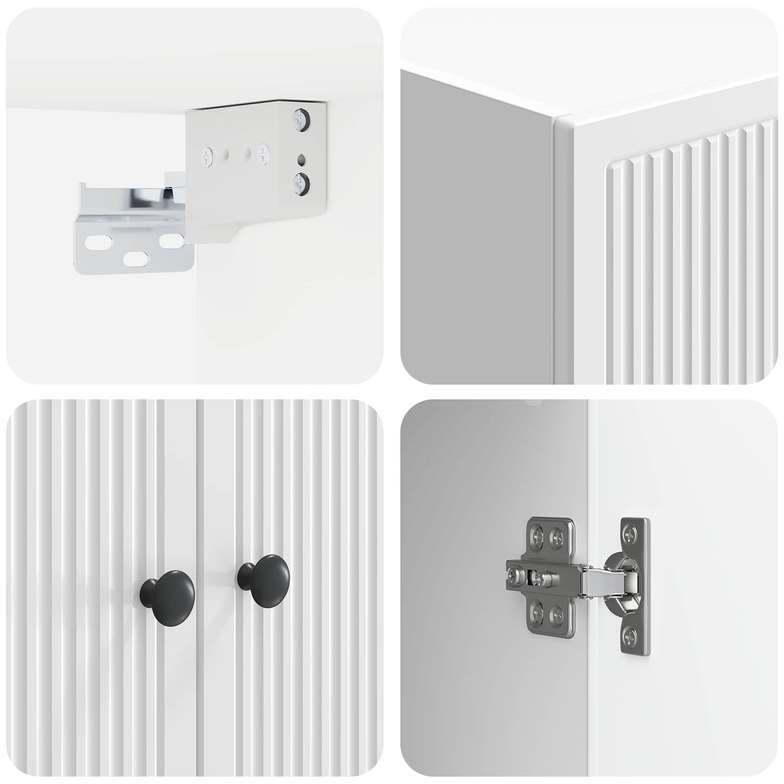 Mobiletto a muro Bianco Lucido 66 x 34,5 x 90 cm | homemem39