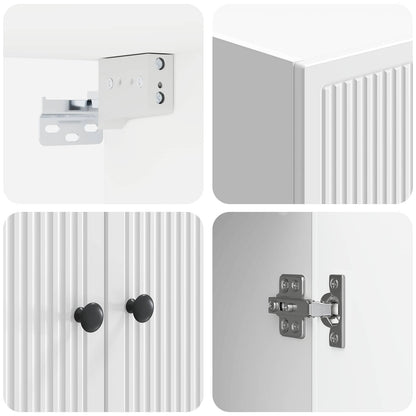 Mobiletto a muro Bianco Lucido 66 x 34,5 x 90 cm | homemem39