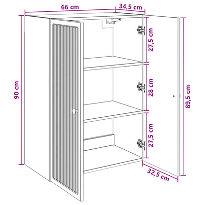 Mobiletto a muro Rovere Fumo 66 x 34,5 x 90 cm | homemem39