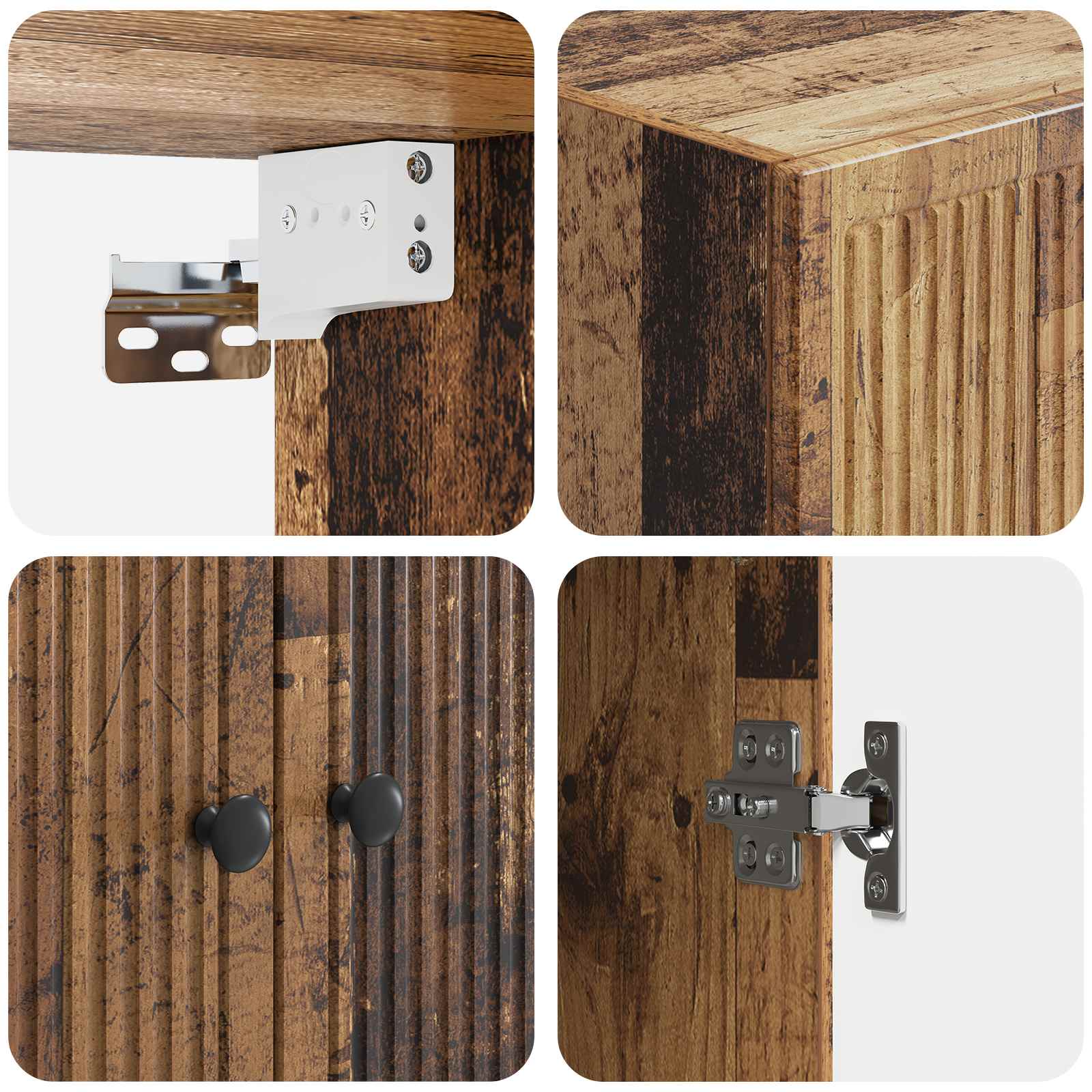 Mobiletto a muro Legno antico 66 x 34,5 x 90 cm | homemem39