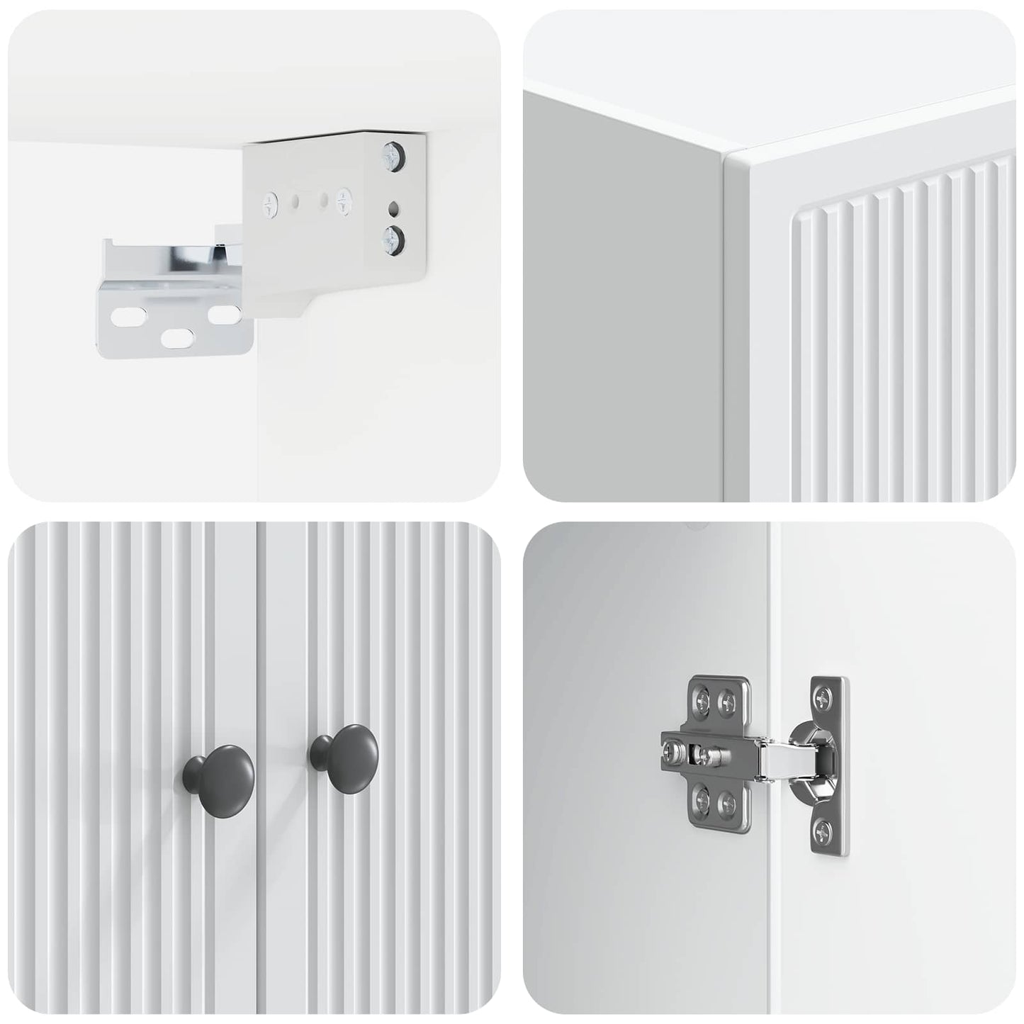 Mobiletto a muro Bianco 59 x 31 x 60 cm Legno ingegnerizzato | homemem39