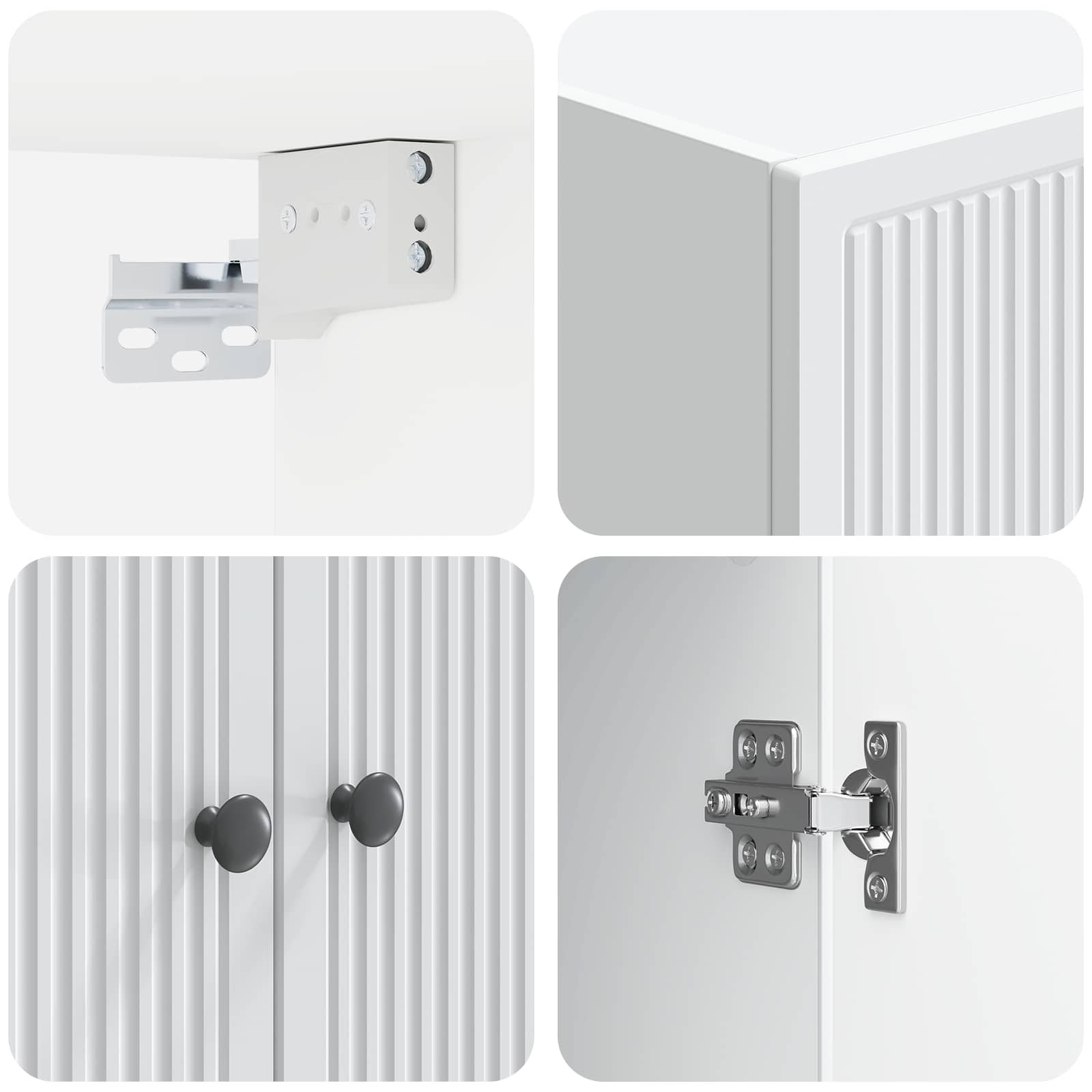 Mobiletto a muro Bianco 59 x 31 x 60 cm Legno ingegnerizzato | homemem39