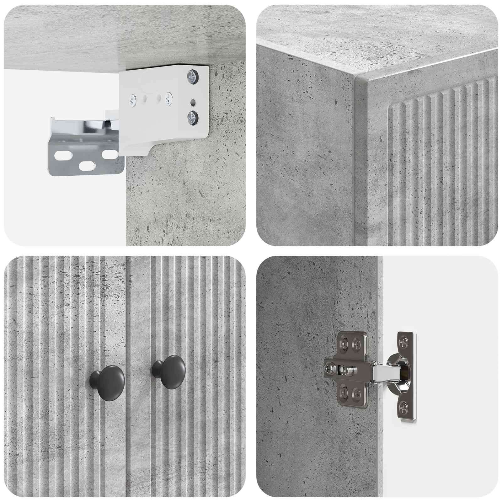 Mobiletto a muro Grigio Cemento 59 x 31 x 60 cm | homemem39