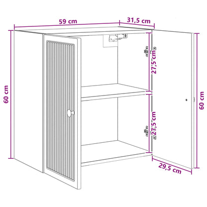 Mobiletto a muro Grigio Cemento 59 x 31 x 60 cm | homemem39