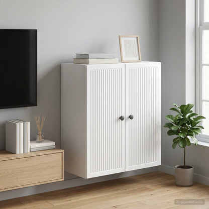 Mobiletto a muro Bianco Lucido 59 x 31 x 60 cm | homemem39