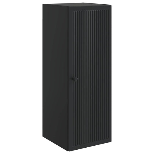 Mobiletto a muro Nero 33 x 34,5 x 90 cm Legno ingegnerizzato | homemem39