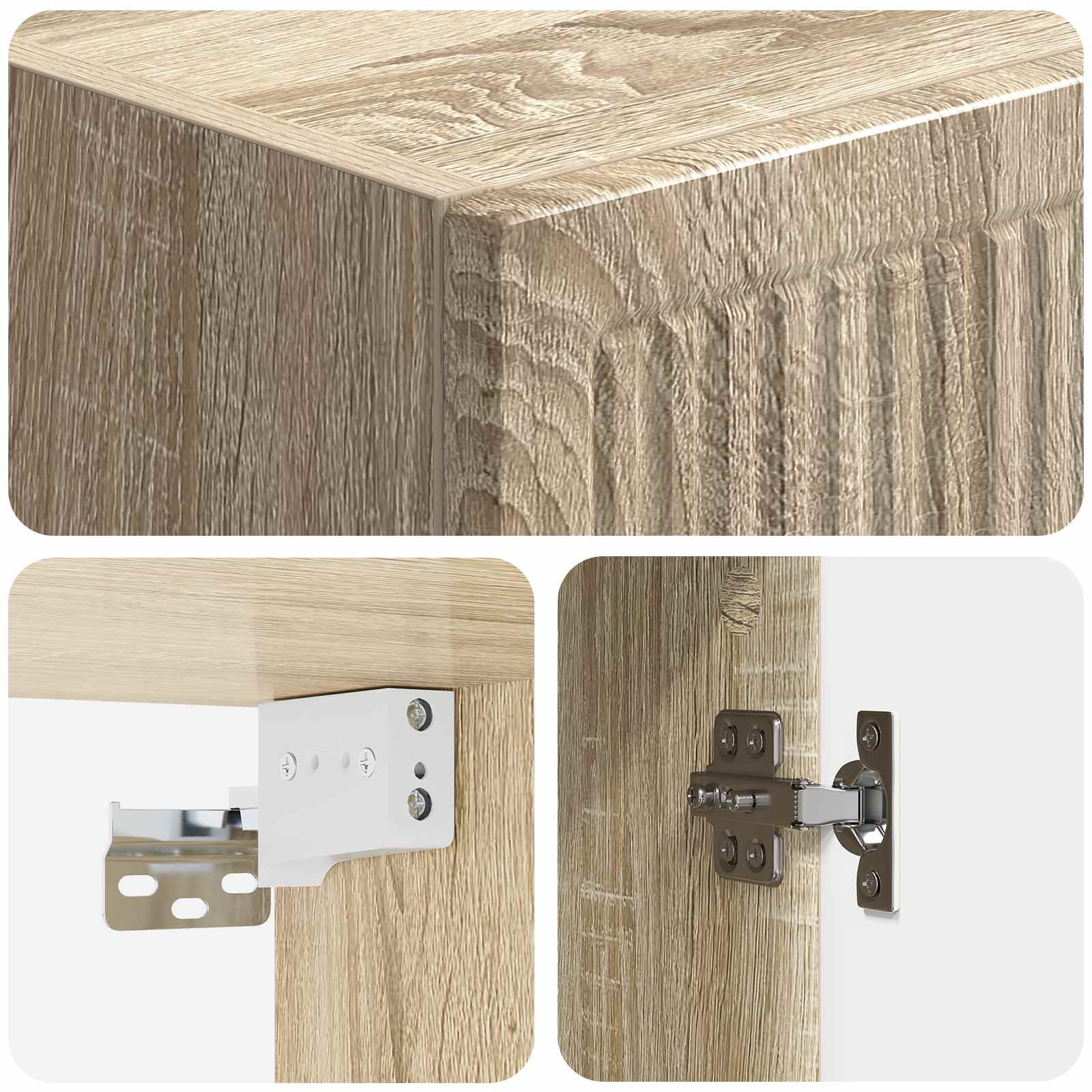 Mobiletto a muro Rovere Sonoma 33 x 34,5 x 90 cm | homemem39