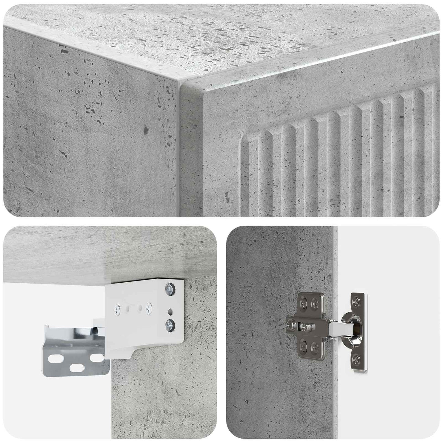 Mobiletto a muro Grigio Cemento 33 x 34,5 x 90 cm | homemem39