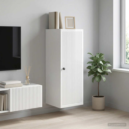 Mobiletto a muro Bianco Lucido 33 x 34,5 x 90 cm | homemem39
