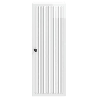 Mobiletto a muro Bianco Lucido 33 x 34,5 x 90 cm