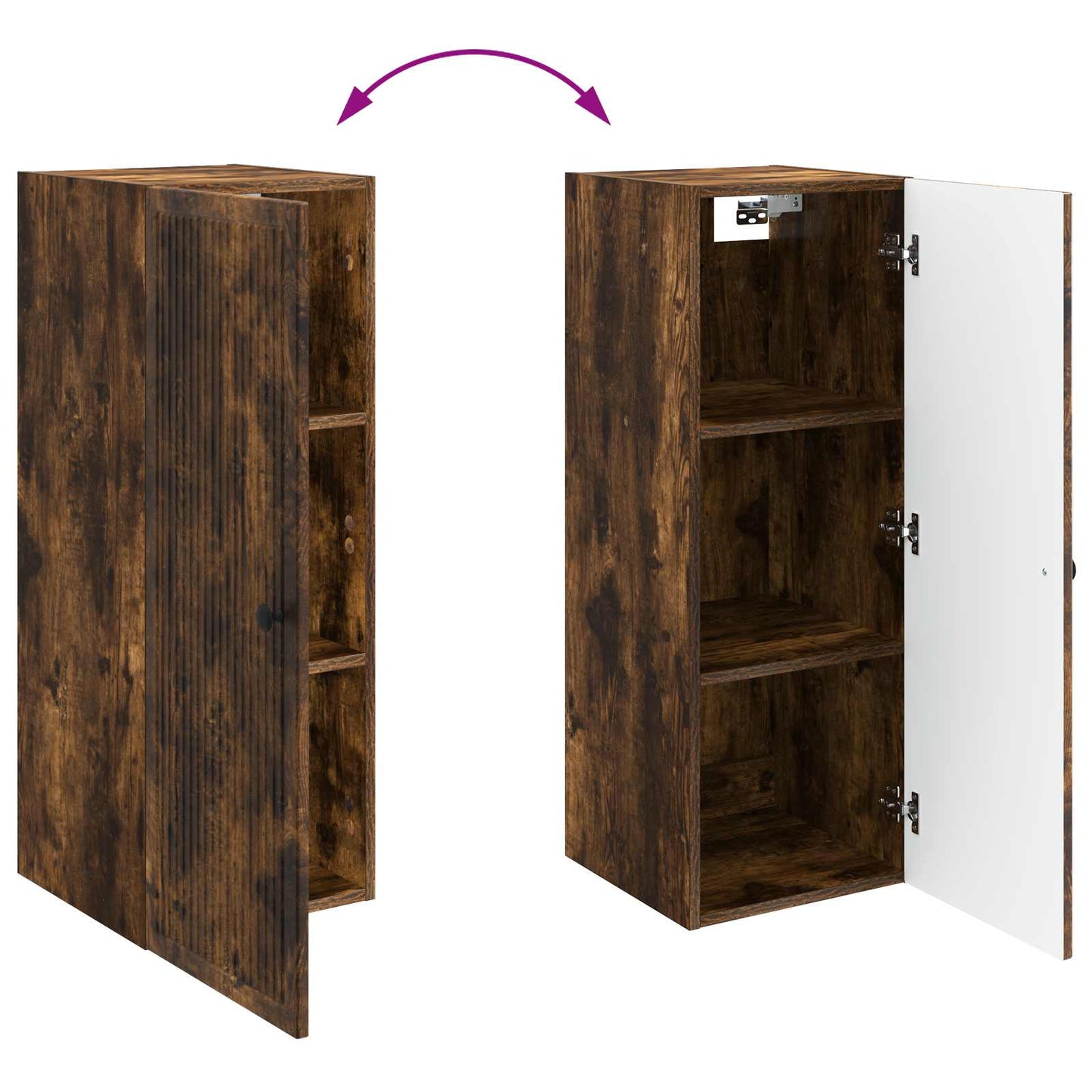 Mobiletto a muro Rovere Fumo 33 x 34,5 x 90 cm | homemem39
