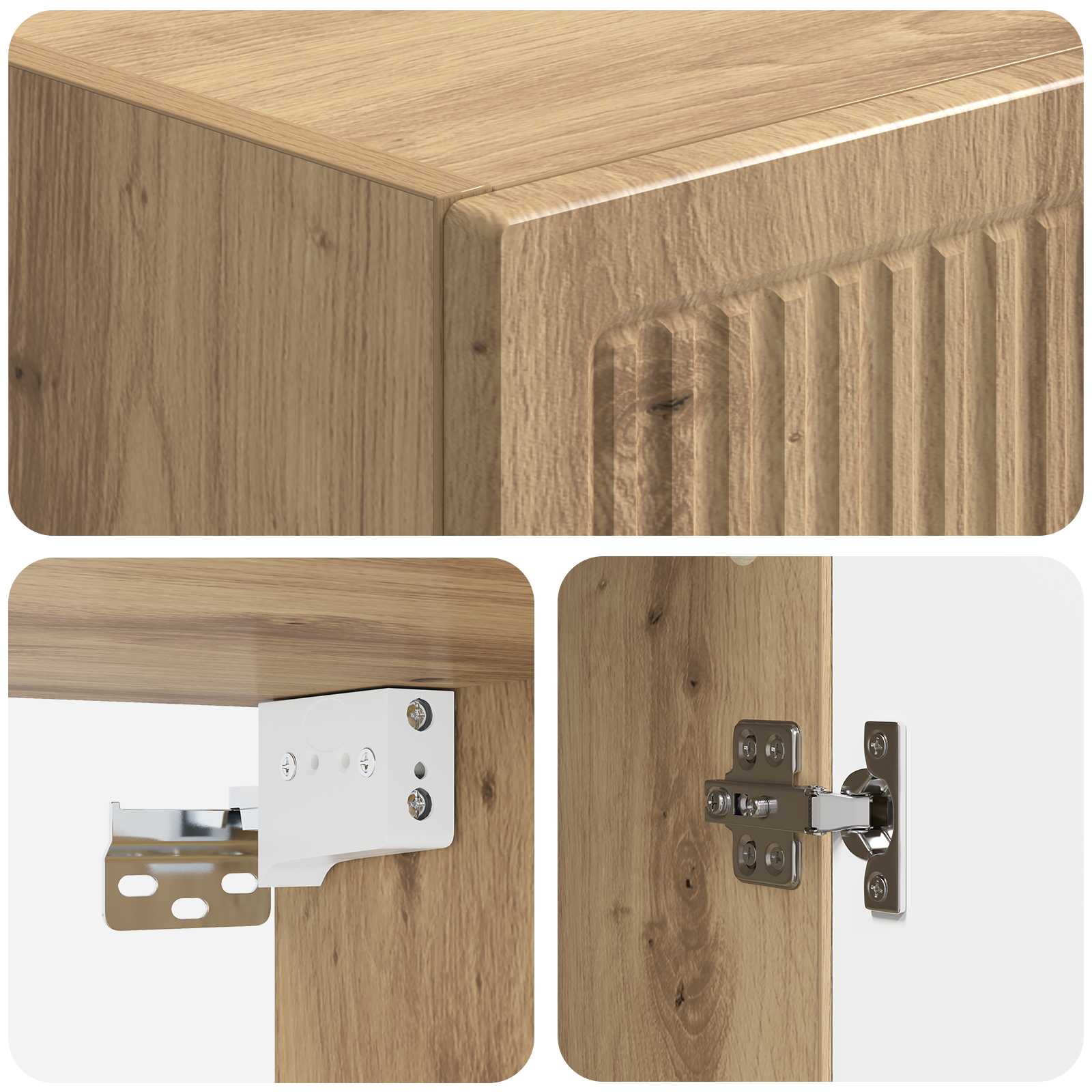 Mobiletto a muro Rovere Artigianale 33 x 34,5 x 90 cm | homemem39