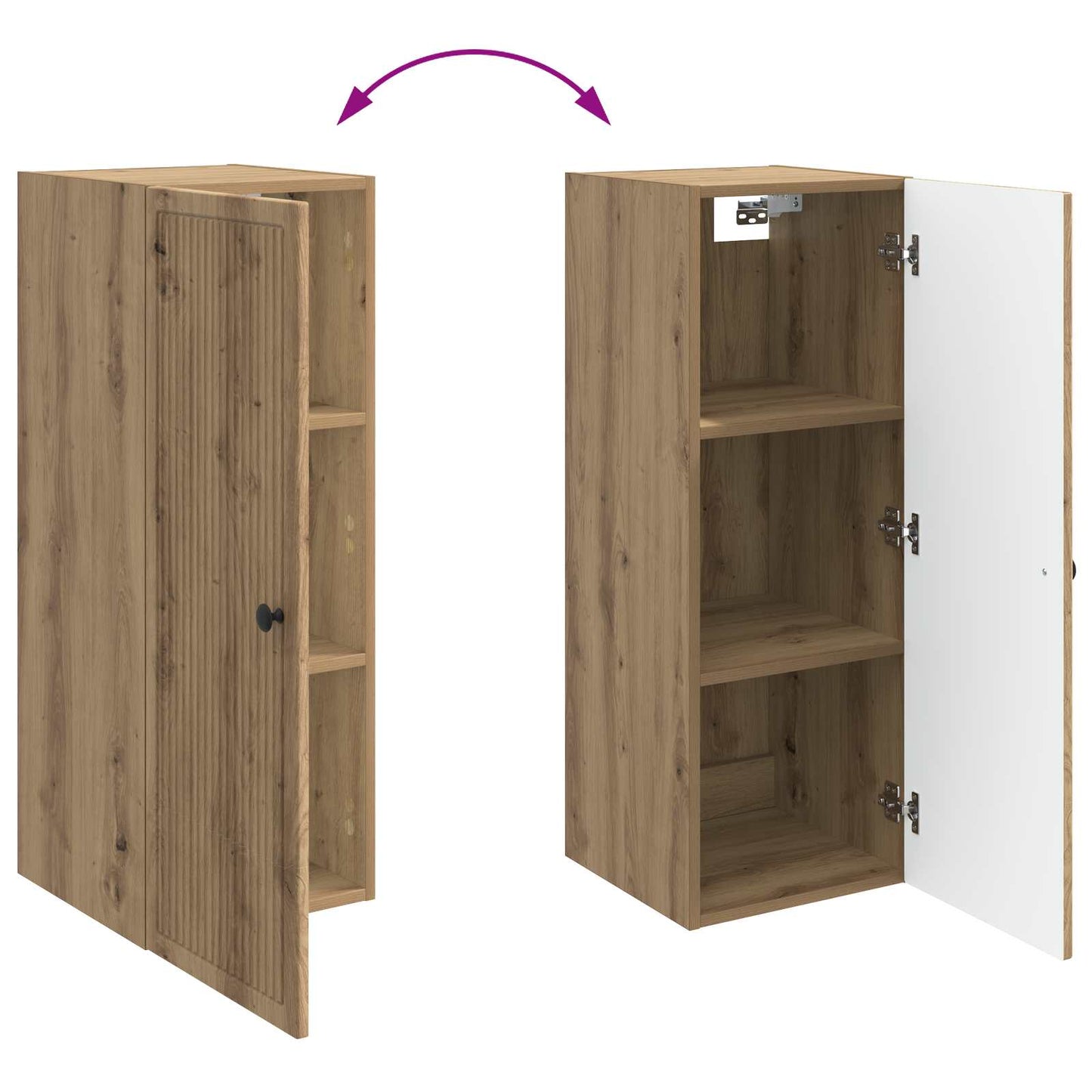 Mobiletto a muro Rovere Artigianale 33 x 34,5 x 90 cm | homemem39