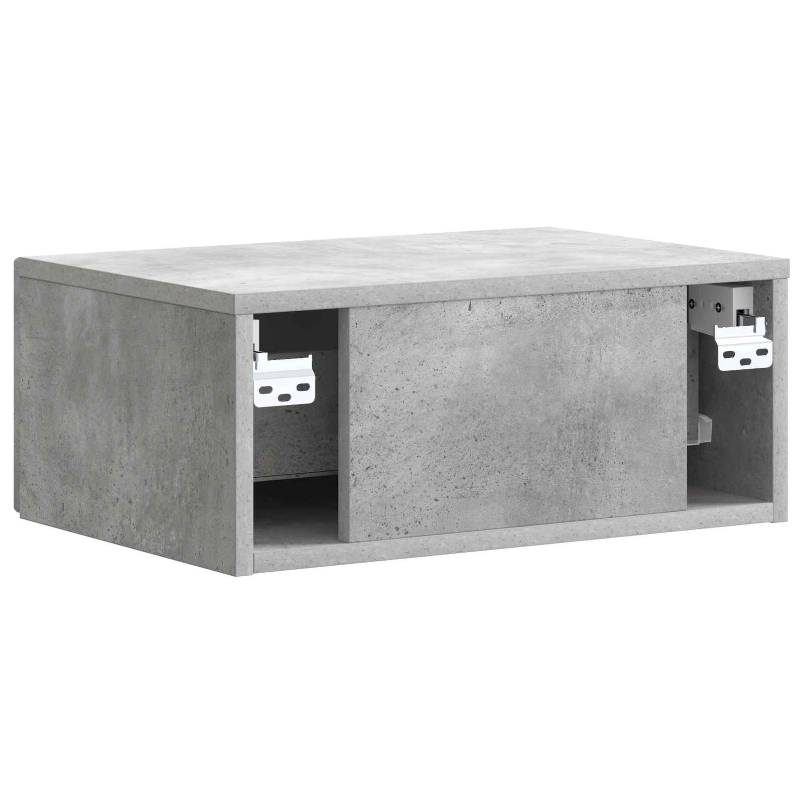 Armadio da Notte 2 pcs Grigio Cemento 49 x 34,5 x 20 cm | homemem39