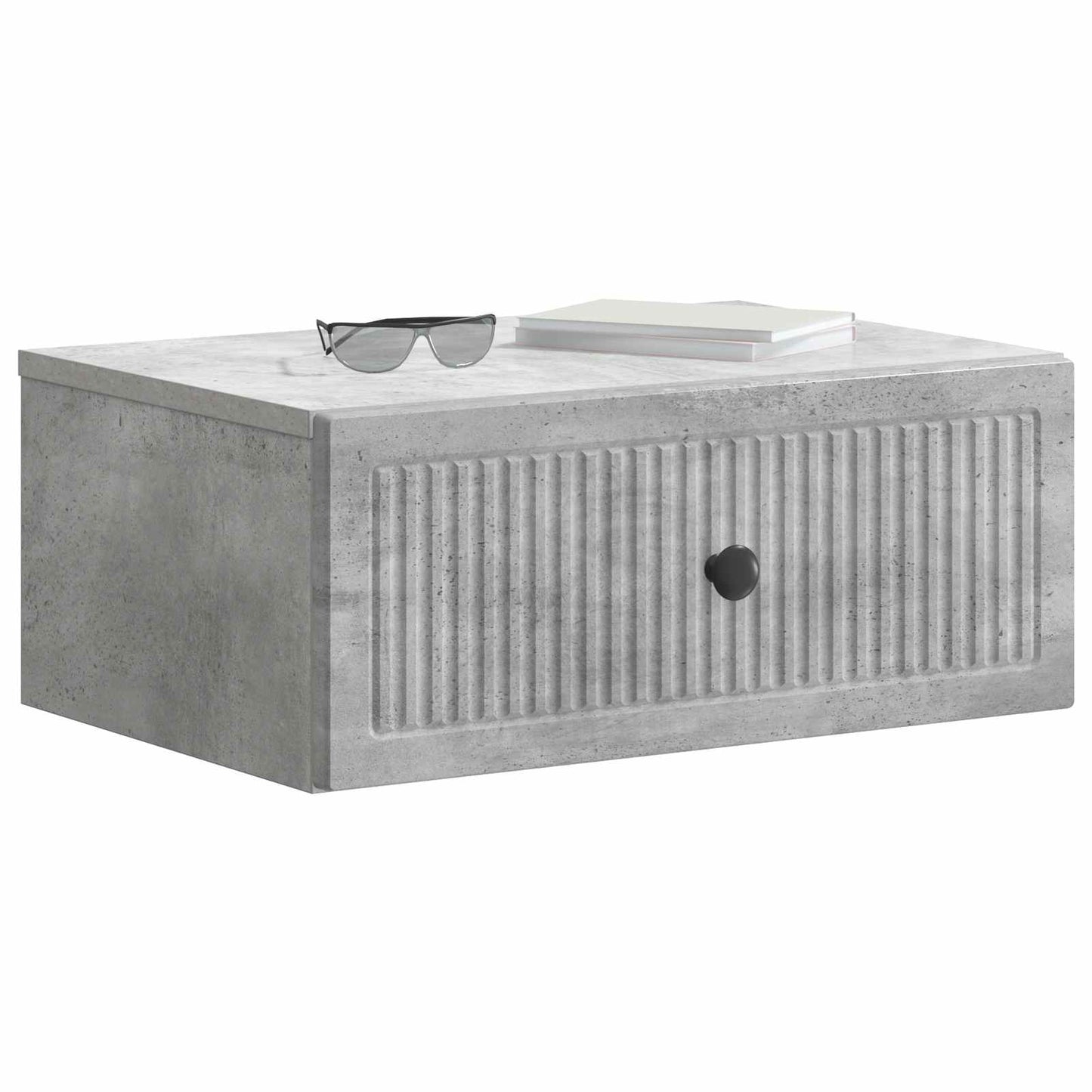Armadio da Notte 2 pcs Grigio Cemento 49 x 34,5 x 20 cm | homemem39