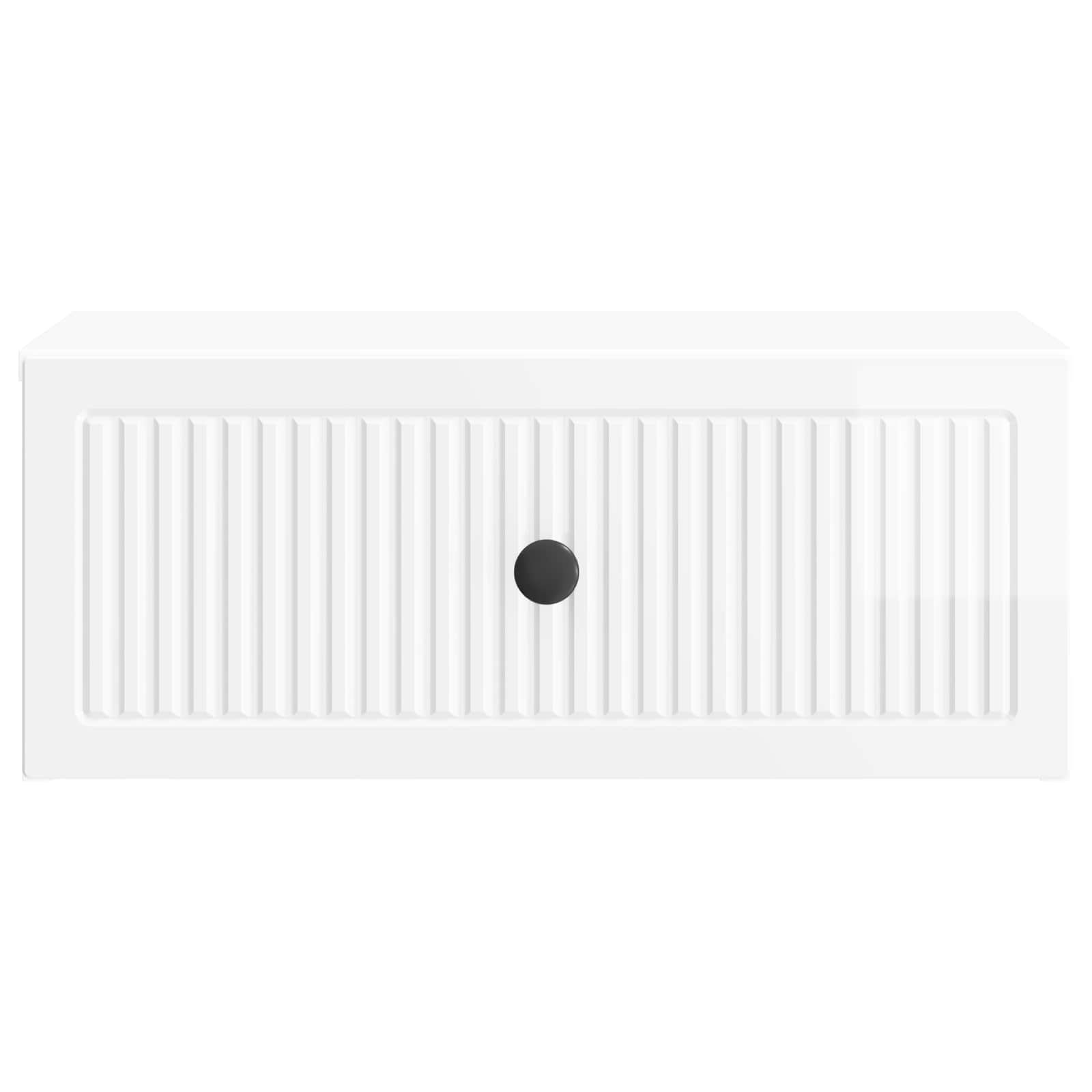 Armadio da Notte con cassetto Bianco Lucido 49 x 34,5 x 20 cm | homemem39