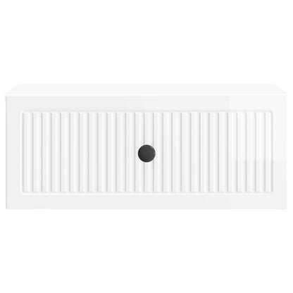 Armadio da Notte con cassetto Bianco Lucido 49 x 34,5 x 20 cm | homemem39