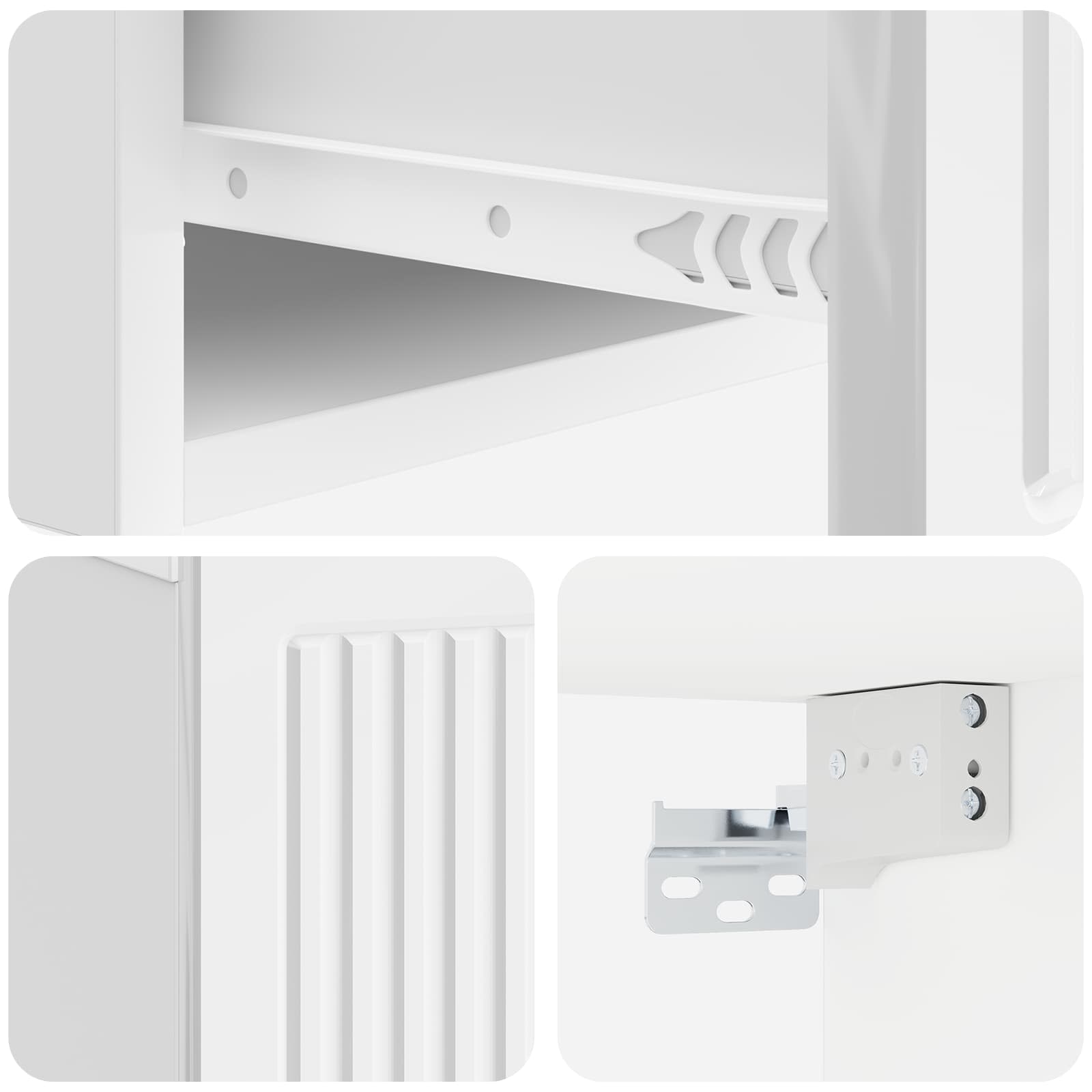 Armadio da Notte 2 pcs Bianco Lucido 49 x 34,5 x 20 cm | homemem39