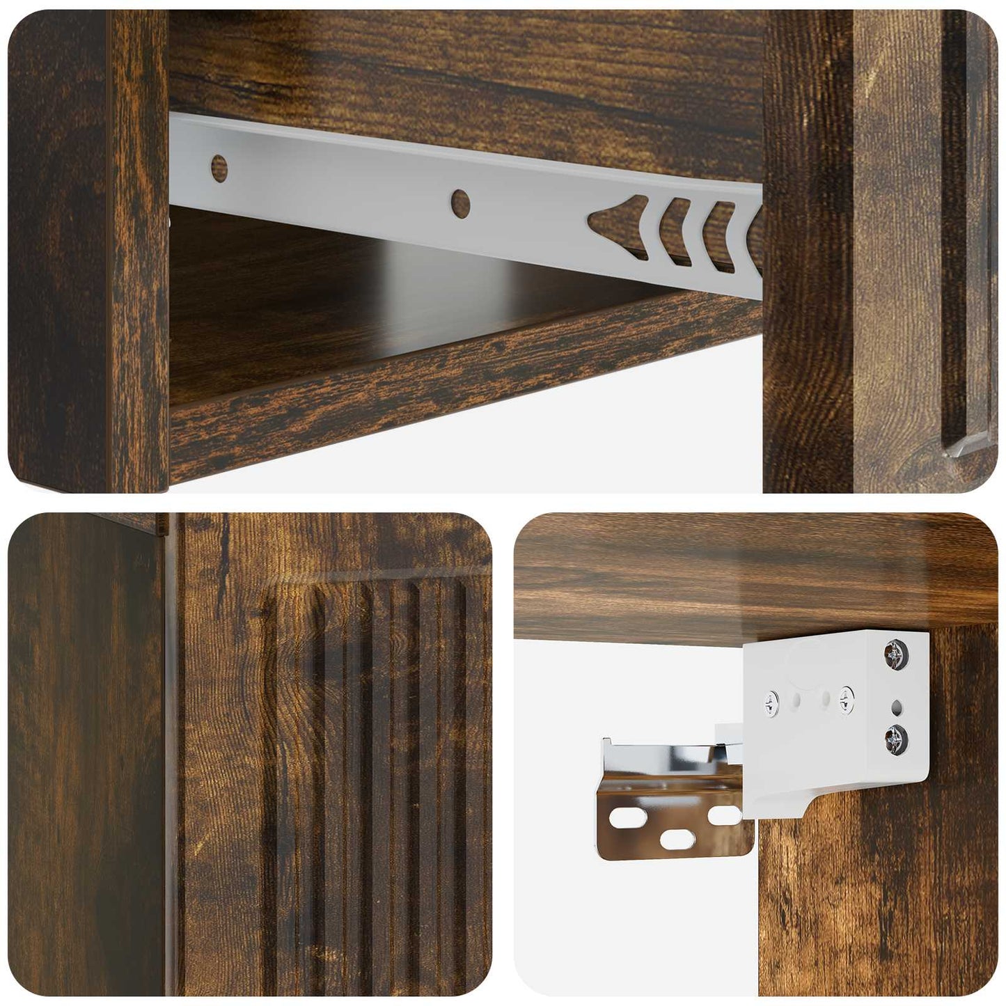 Armadio da Notte 2 pcs Rovere Fumo 49 x 34,5 x 20 cm | homemem39
