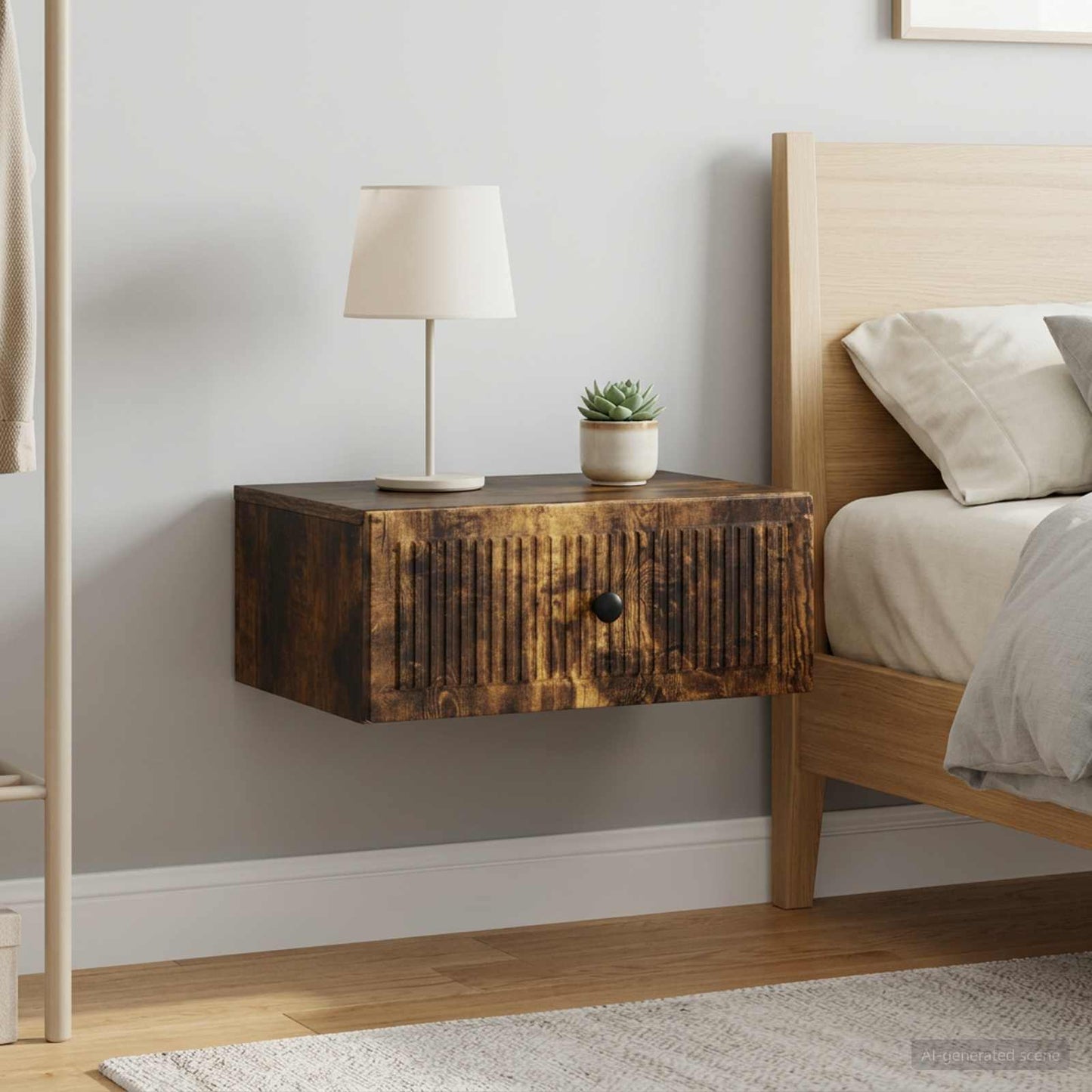 Armadio da Notte 2 pz Rovere Fumo 49 x 34,5 x 20 cm