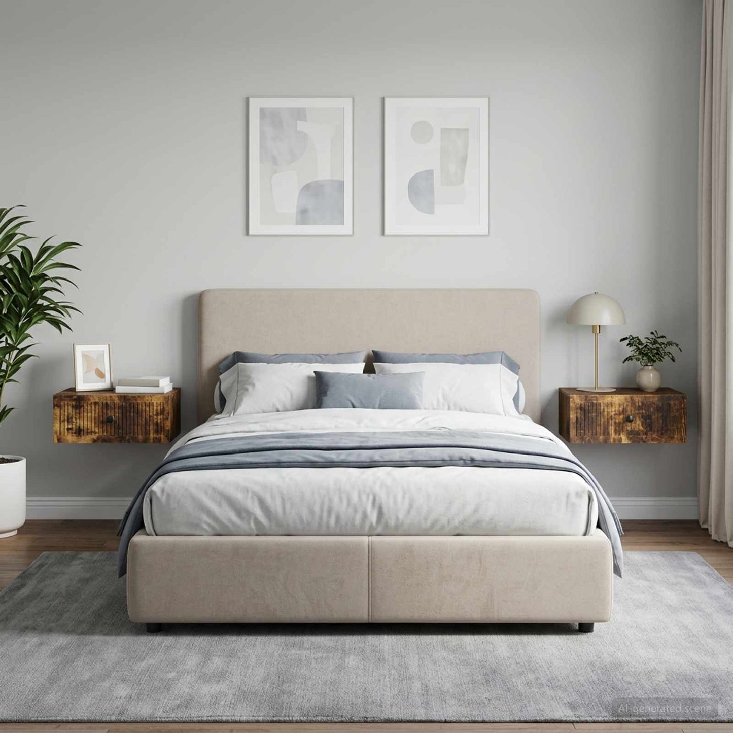 Armadio da Notte 2 pz Rovere Fumo 49 x 34,5 x 20 cm