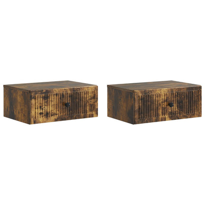 Armadio da Notte 2 pcs Rovere Fumo 49 x 34,5 x 20 cm | homemem39