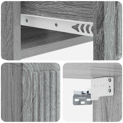 Armadio da Notte Grigio Sonoma 49 x 34,5 x 20 cm | homemem39