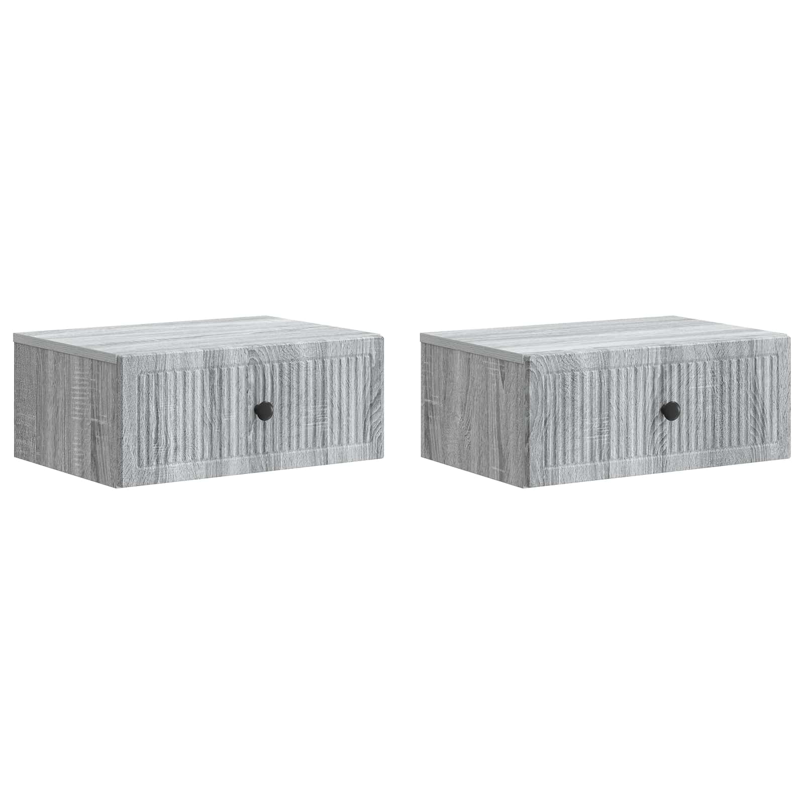 Armadio da Notte 2 pz Grigio Sonoma 49 x 34,5 x 20 cm | homemem39