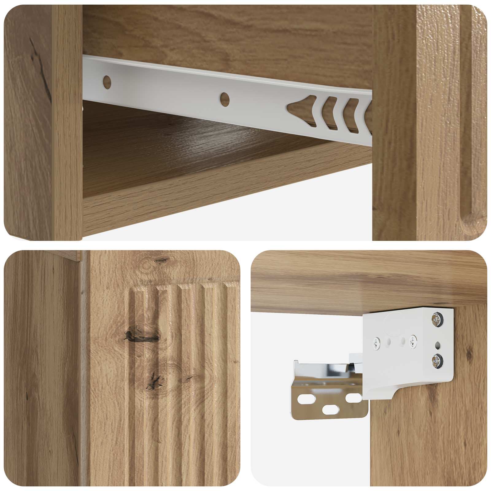 Armadio da Notte Rovere Artigianale 49 x 34,5 x 20 cm | homemem39