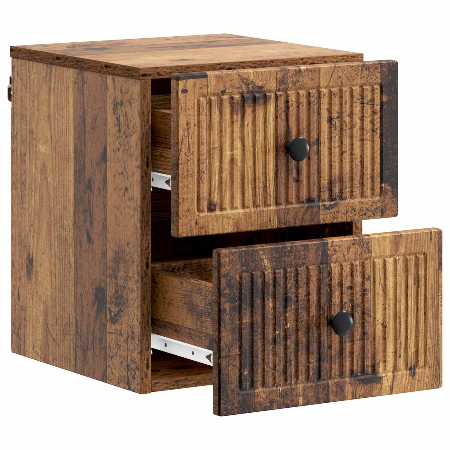 Mobiletto da notte a muro Legno antico 33 x 34,5 x 40 cm | homemem39