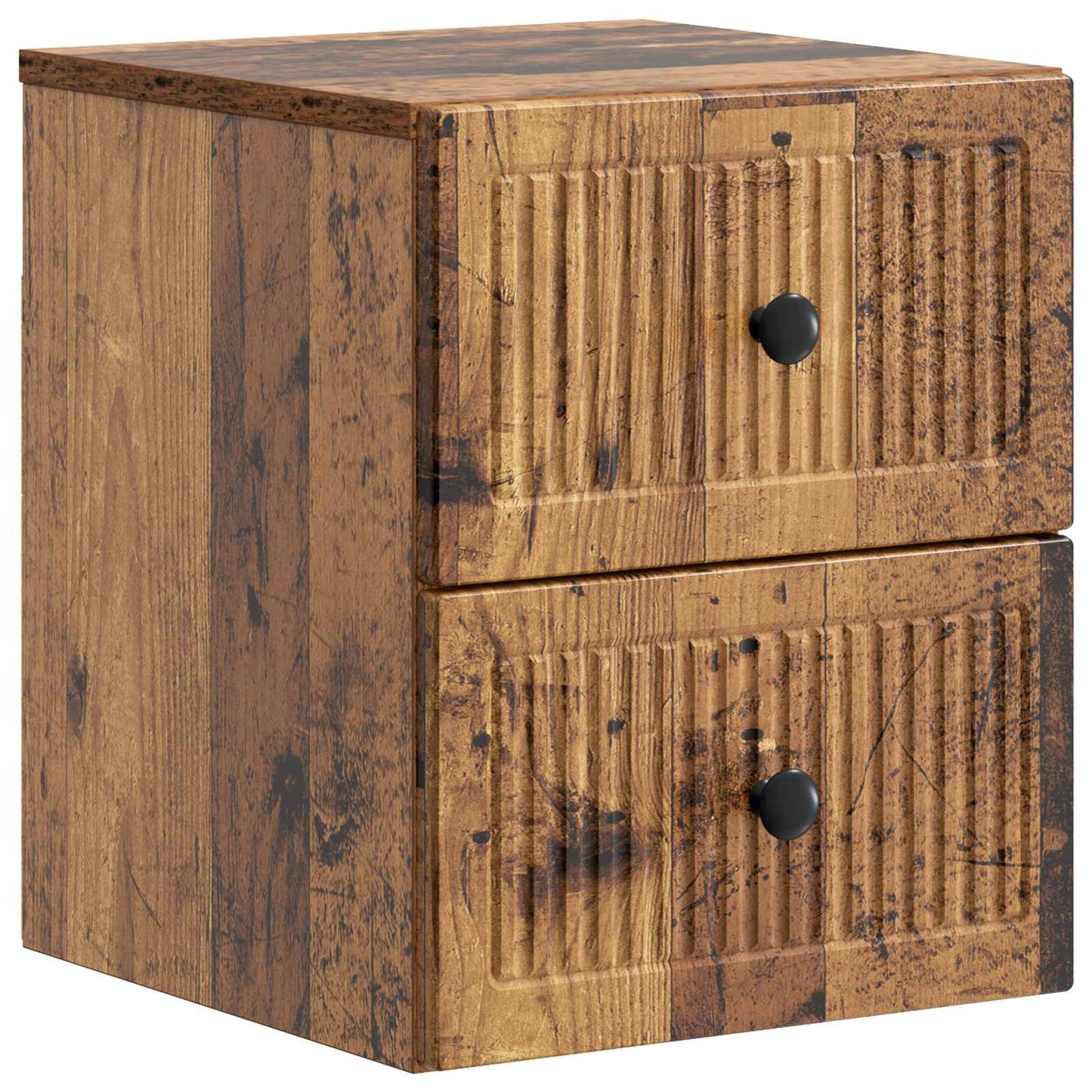 Mobiletto da notte a muro 2 pcs Legno antico 33 x 34,5 x 40 cm | homemem39