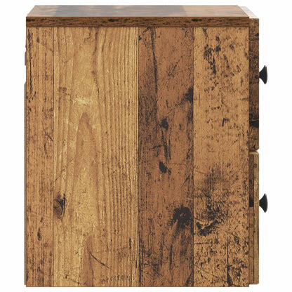 Mobiletto da notte a muro 2 pcs Legno antico 33 x 34,5 x 40 cm | homemem39