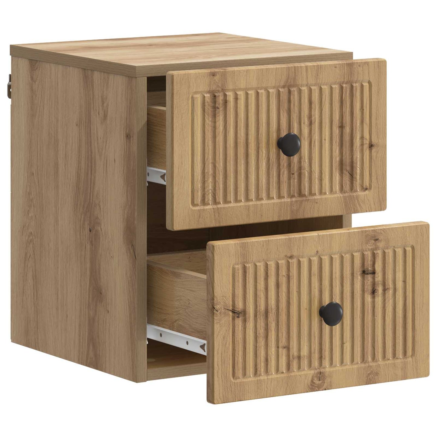Mobiletto da notte a muro Rovere Artigianale 33 x 34,5 x 40 cm