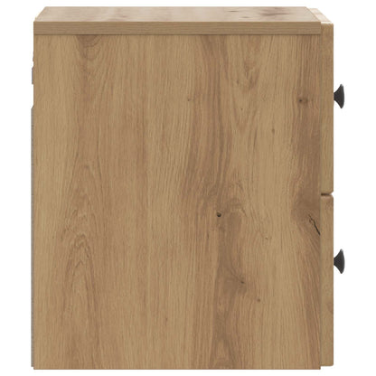 Mobiletto da notte a muro Rovere Artigianale 33 x 34,5 x 40 cm | homemem39