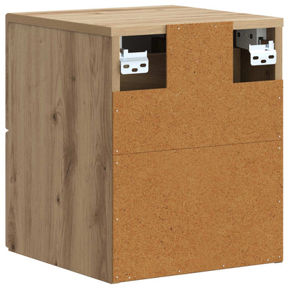 Mobiletto da notte a muro con cassetto 2 pcs Rovere Artigianale | homemem39