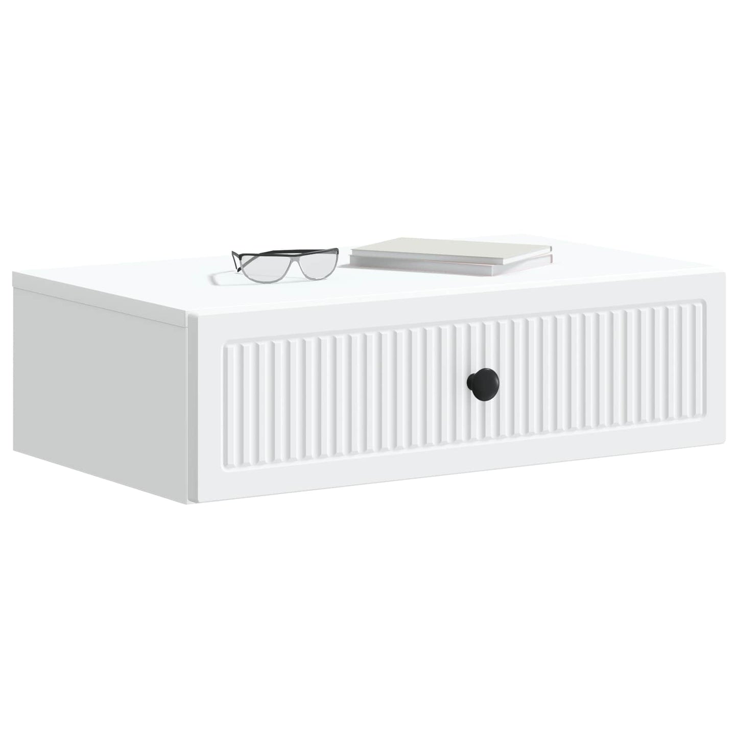 Tavolino da Parete Laterale Bianco 59 x 34,5 x 17 cm | homemem39