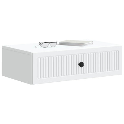 Tavolino da Parete Laterale Bianco 59 x 34,5 x 17 cm
