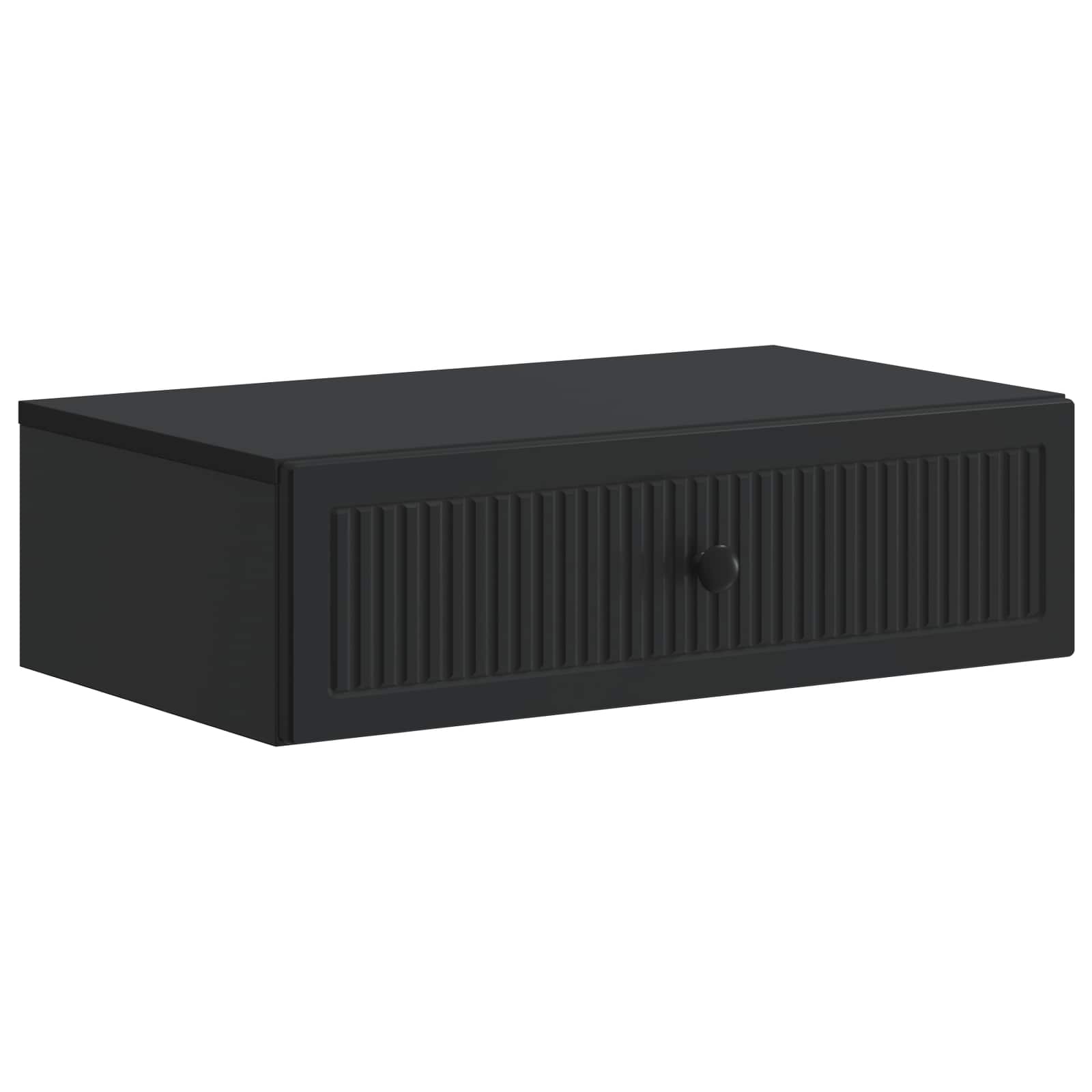 Tavolino da Parete Laterale Nero 59 x 34,5 x 17 cm | homemem39